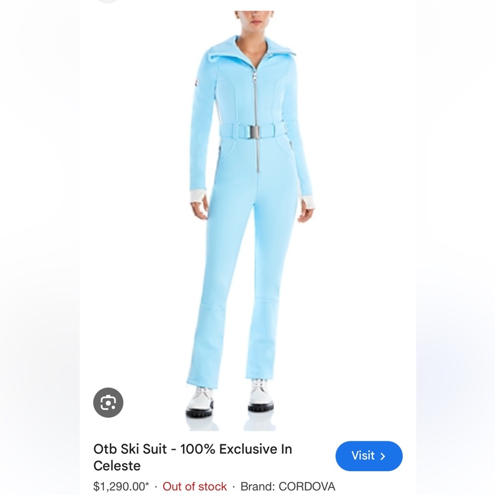 Cordova otb Celeste blue ski suit